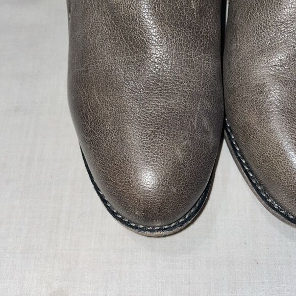 Halsa Michelle Womens Zip Sides Bootine Size 11 M Brown Leather Block Heels - Picture 8 of 12